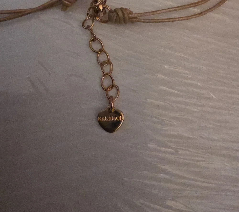 Johnny Was Aqua Beaded Tassel Necklace with Gold Accents